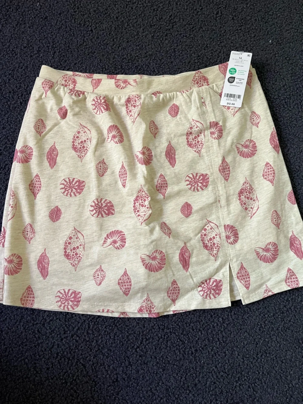 Carter's Dusty Rose Shell Print Tank Top & Skort Set
